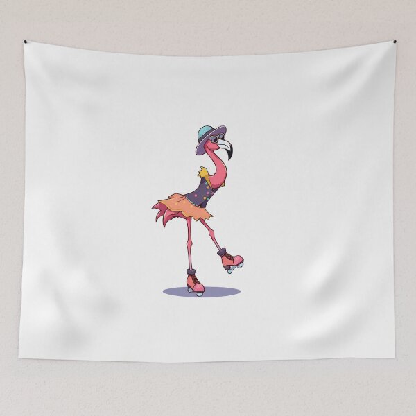 Item preview, Groovy Flamingo on Wheels designed and sold by DaniArtDesign81.