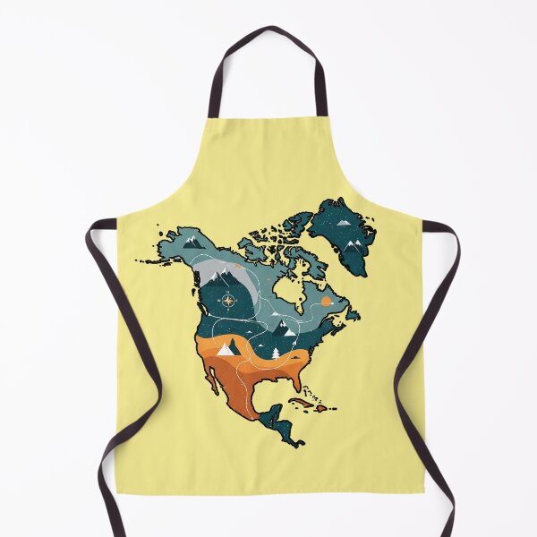 Item preview, Map of North America with abstract landscapes, mountains, and color regions designed and sold by Nazardes.