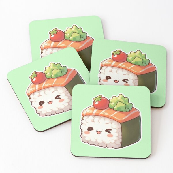 Item preview, Kawaii Sushi Manga Anime – Cute Chibi Japanese Food designed and sold by Sugar Wisdom .