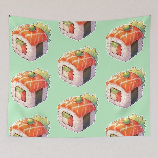 Item preview, Kawaii Sushi Manga Anime – Cute Chibi Japanese Food designed and sold by Sugar Wisdom .
