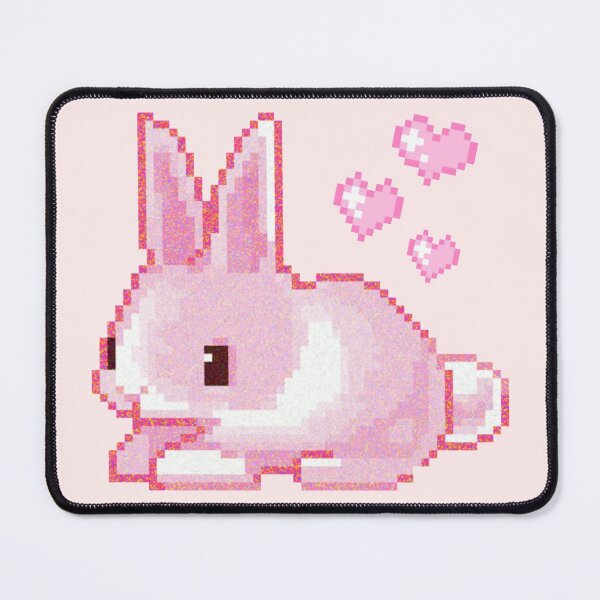 Item preview, Kawaii Pink Pixel Bunny – Cute Aesthetic Love designed and sold by Heavenly-Cloudz.