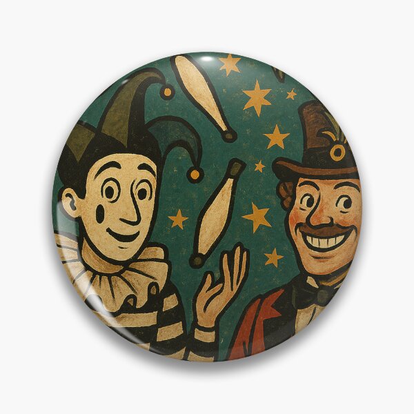 Item preview, Vintage Circus Juggler and Ringmaster Illustration designed and sold by weirdfishes123.