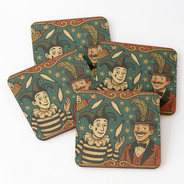 Item preview, Vintage Circus Juggler and Ringmaster Illustration designed and sold by weirdfishes123.