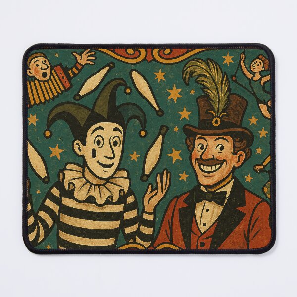 Item preview, Vintage Circus Juggler and Ringmaster Illustration designed and sold by weirdfishes123.