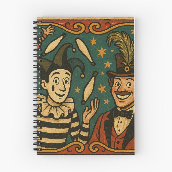 Item preview, Vintage Circus Juggler and Ringmaster Illustration designed and sold by weirdfishes123.