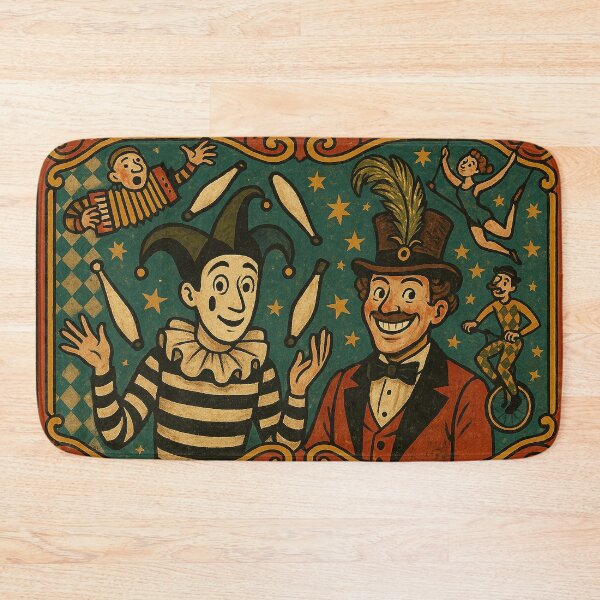 Item preview, Vintage Circus Juggler and Ringmaster Illustration designed and sold by weirdfishes123.