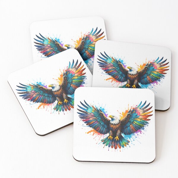 Item preview, Rainbow Freedom Eagle Colorful Symbol of Pride, Diversity, and American Spirit designed and sold by FoxWink Inc.