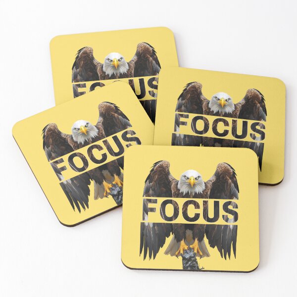 Item preview, FOCUS Eagle – Fierce Bald Eagle Motivational Design designed and sold by Yuli Club.