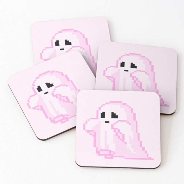 Item preview, Cute Pink Pixel Ghost – Kawaii Pastel Spooky designed and sold by Heavenly-Cloudz.