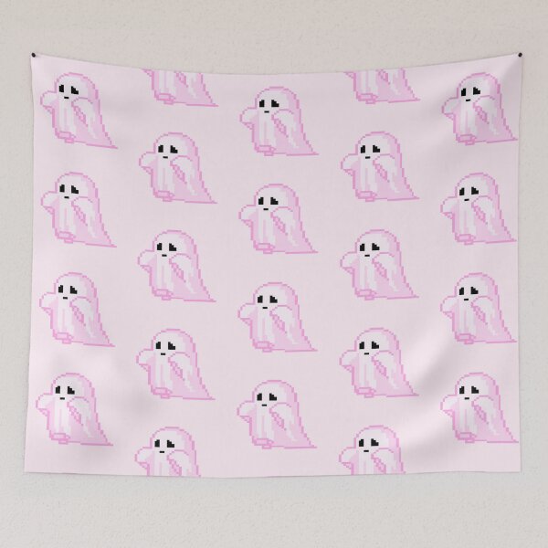 Item preview, Cute Pink Pixel Ghost – Kawaii Pastel Spooky designed and sold by Heavenly-Cloudz.