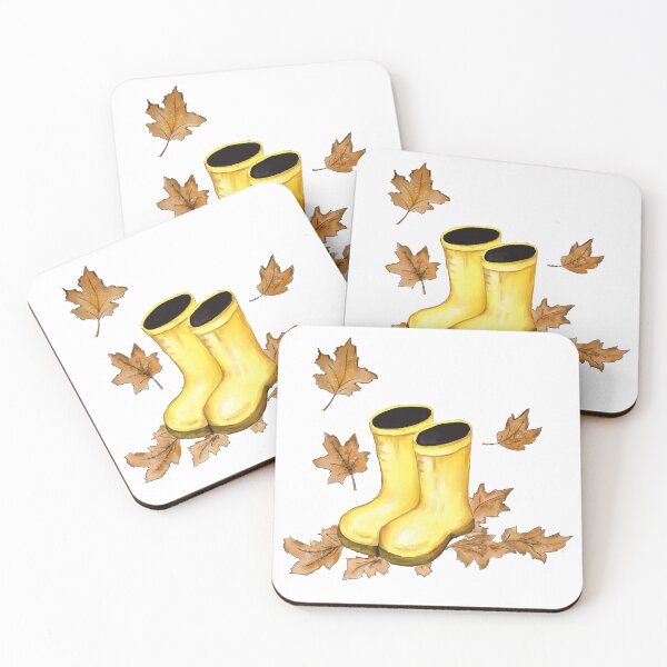 Item preview, Autumn boots and autumn leaves sticker designed and sold by emyna_2217.