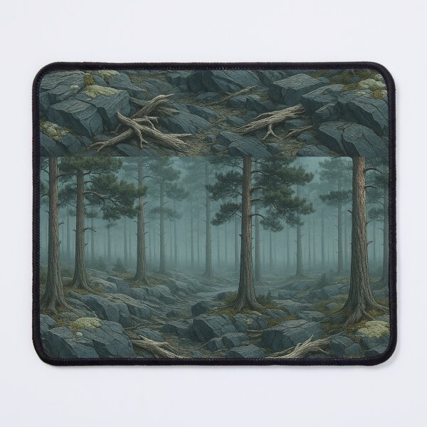 Item preview, Misty Pine Forest Landscape designed and sold by weirdfishes123.