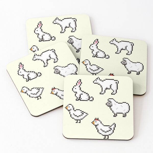 Item preview, Cute Pixel Farm Animals – Bunny, Goat, Chicken, Duck & Sheep designed and sold by Heavenly-Cloudz.