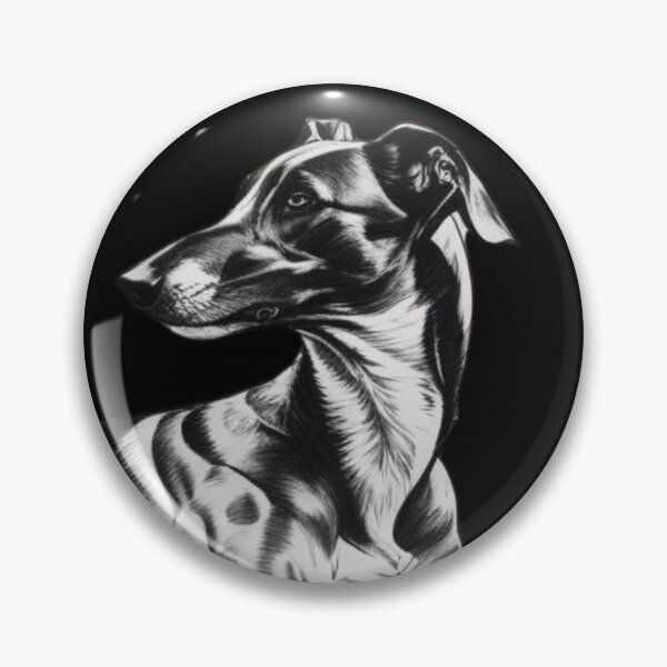 Item preview, Greyhound, sighthound black and white design designed and sold by HaychGee.