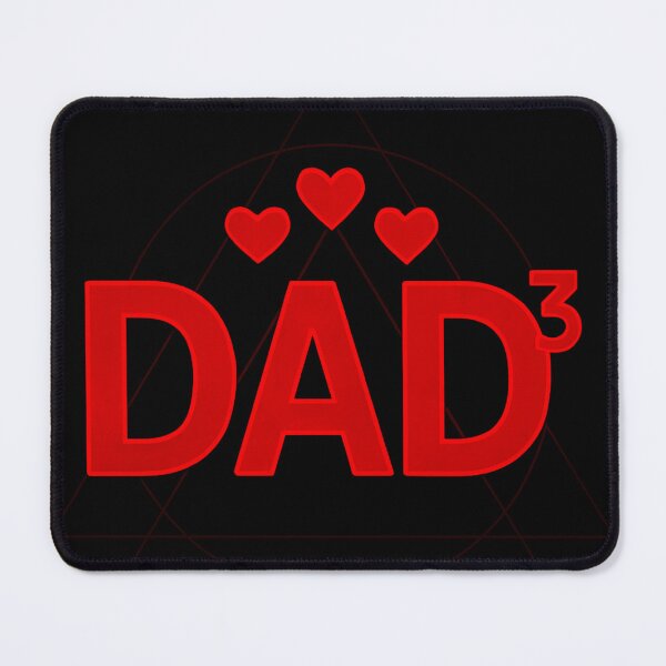 Item preview, DAD cubed Red Neon Hearts – Bold Modern Father’s Day Design designed and sold by jelonkaa.