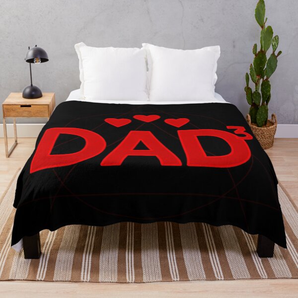 Item preview, DAD cubed Red Neon Hearts – Bold Modern Father’s Day Design designed and sold by jelonkaa.
