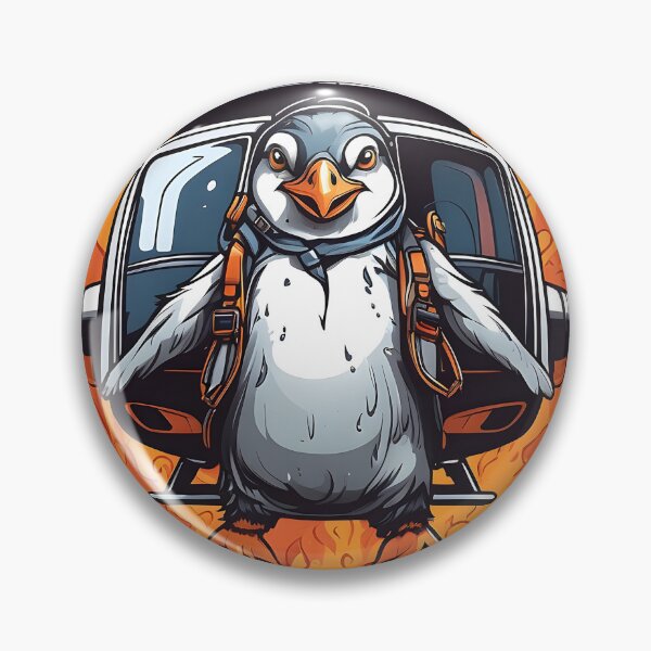 Item preview, penguin in a helicopter on fire designed and sold by Karaz's Animal Kingdom.