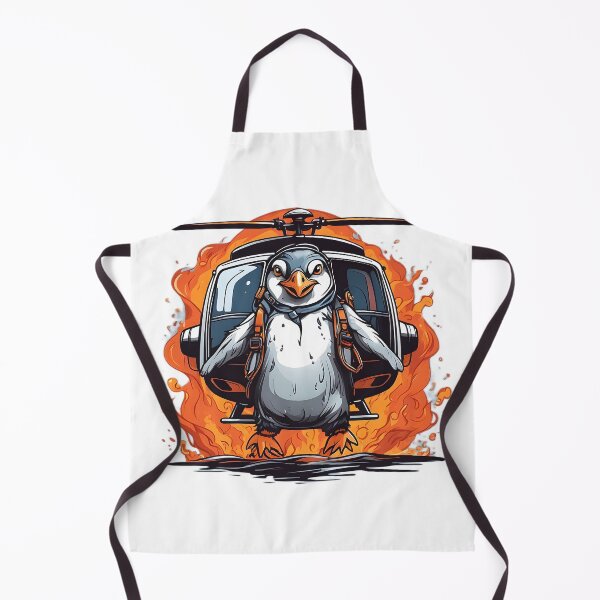 Item preview, penguin in a helicopter on fire designed and sold by Karaz's Animal Kingdom.