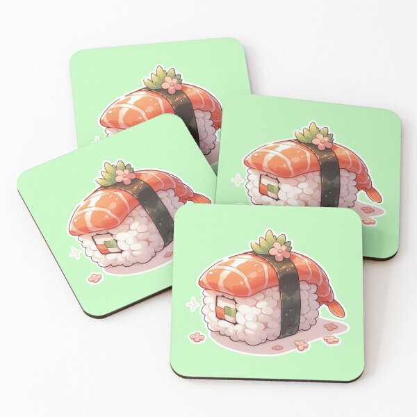 Item preview, Kawaii Sushi Manga Anime – Cute Chibi Japanese Food designed and sold by Sugar Wisdom .