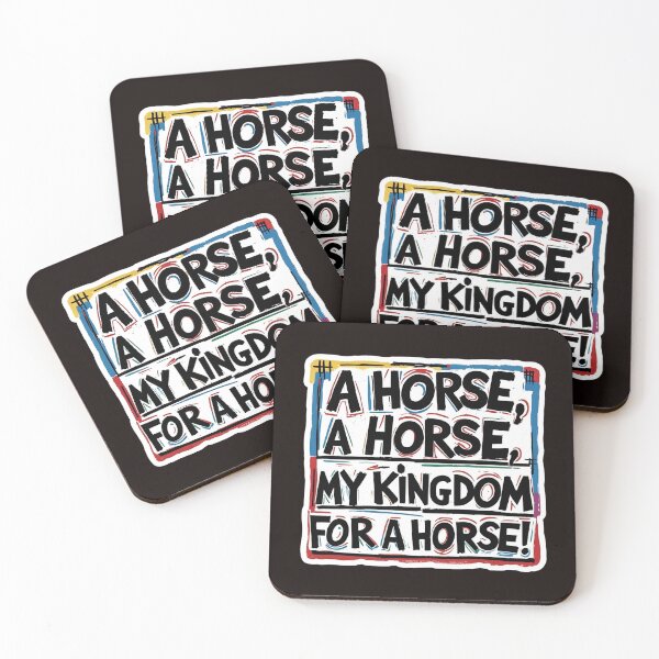Item preview, "My kingdom for a horse." William Shakespeare's 'The Life and Death of King Richard III' designed and sold by Filologica.