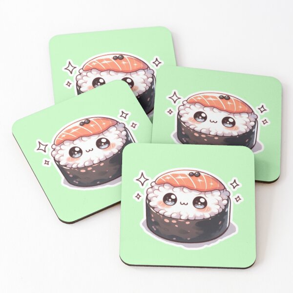 Item preview, Kawaii Sushi Manga Anime – Cute Chibi Japanese Food designed and sold by Sugar Wisdom .