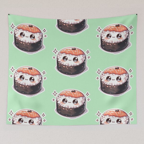 Item preview, Kawaii Sushi Manga Anime – Cute Chibi Japanese Food designed and sold by Sugar Wisdom .