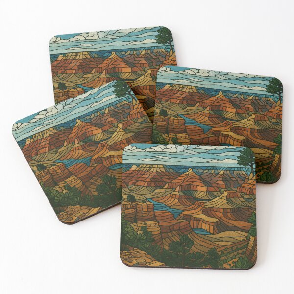 Item preview, Grand Canyon Stained Glass Landscape designed and sold by AstralFiber.
