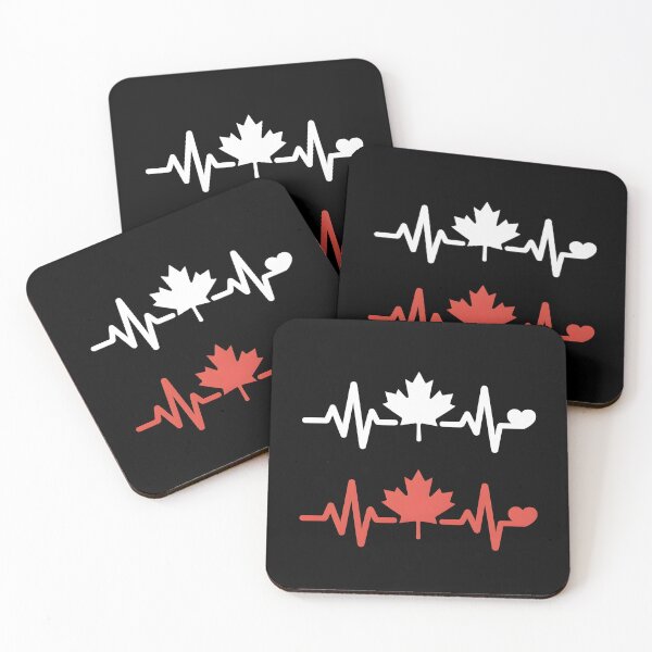 Item preview, Heartbeats in the shape of the Maple Leaf Canada designed and sold by Paper Drip.