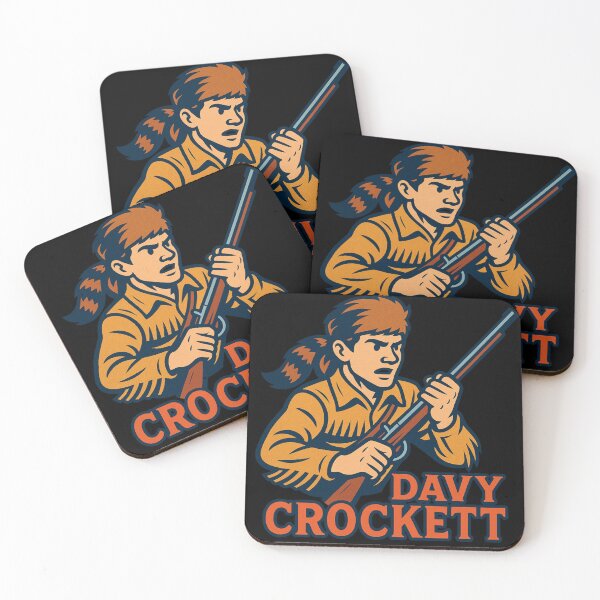 Item preview, Davy Crockett – Cartoon Style Texas Frontiersman | Alamo Hero Artwork designed and sold by jelonkaa.
