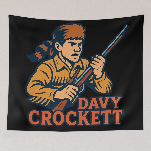 Item preview, Davy Crockett – Cartoon Style Texas Frontiersman | Alamo Hero Artwork designed and sold by jelonkaa.