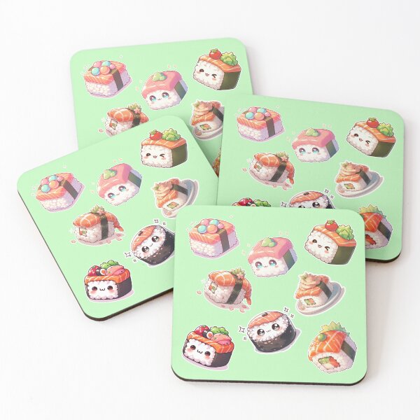 Item preview, Kawaii Sushi Manga Anime – Cute Chibi Japanese Food designed and sold by Sugar Wisdom .