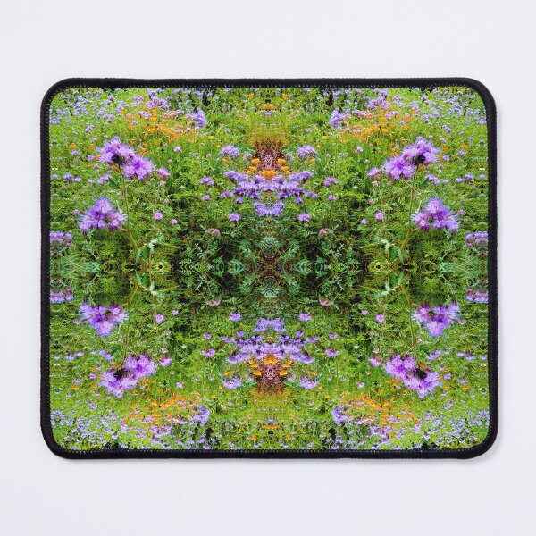 Item preview, purple phacelia with orange poppy designed and sold by Mycelia Moss LLC.