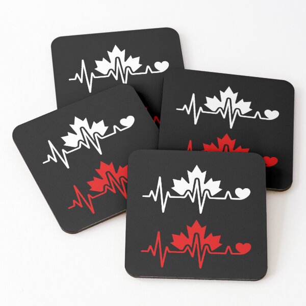 Item preview, Heartbeats in the shape of the Maple Leaf Canada designed and sold by Paper Drip.