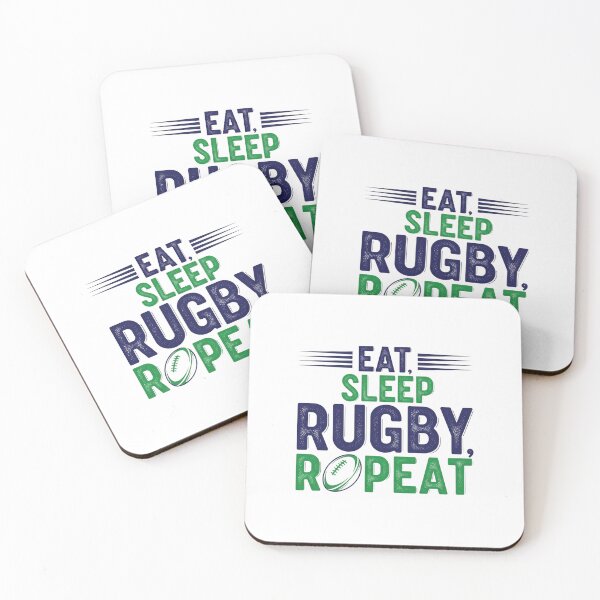 Item preview, Eat Sleep Rugby Repeat Shirt designed and sold by Tomsthreadz.