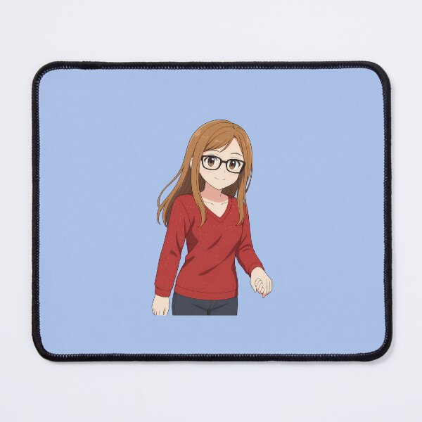 Item preview, Smiling Anime Girl in Red Sparkling Top – Kawaii Portrait designed and sold by Twittlefish.