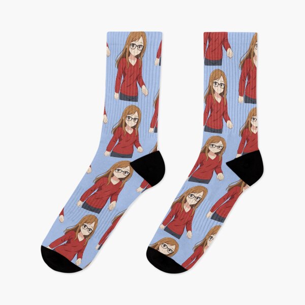 Item preview, Smiling Anime Girl in Red Sparkling Top – Kawaii Portrait designed and sold by Twittlefish.