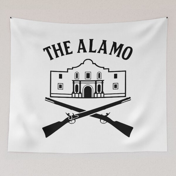 Item preview, The Alamo – Black and White Poster with Crossed Muskets | Texas History Art designed and sold by jelonkaa.