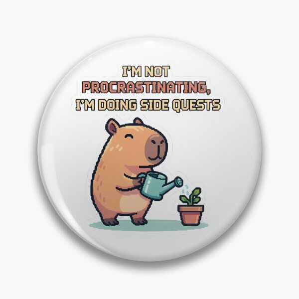 Item preview, Capybara Doing Side Quests - Funny Gamer Procrastination designed and sold by FreshPrintCo.