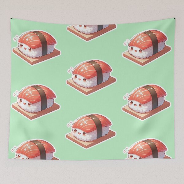 Item preview, Kawaii Sushi Manga Anime – Cute Chibi Japanese Food designed and sold by Sugar Wisdom .