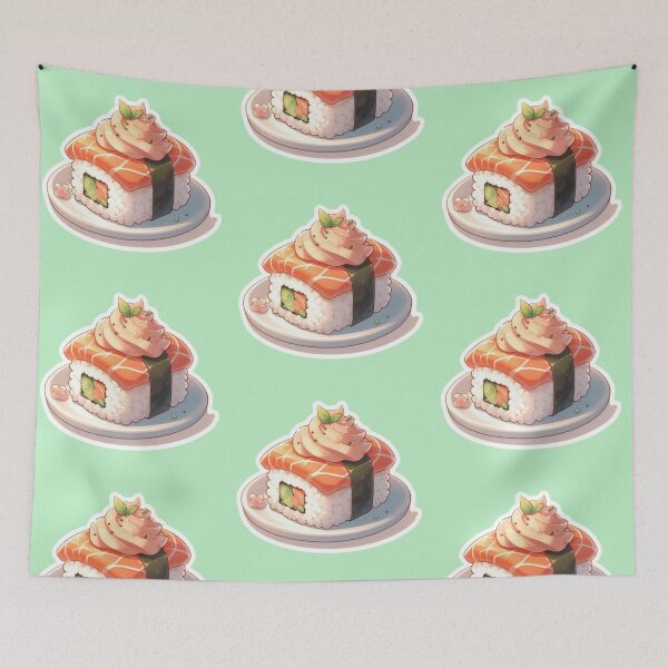 Item preview, Kawaii Sushi Manga Anime – Cute Chibi Japanese Food designed and sold by Sugar Wisdom .