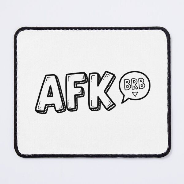 Item preview, AFK BRB Funny Gamer & Internet Slang Doodle designed and sold by FreshPrintCo.