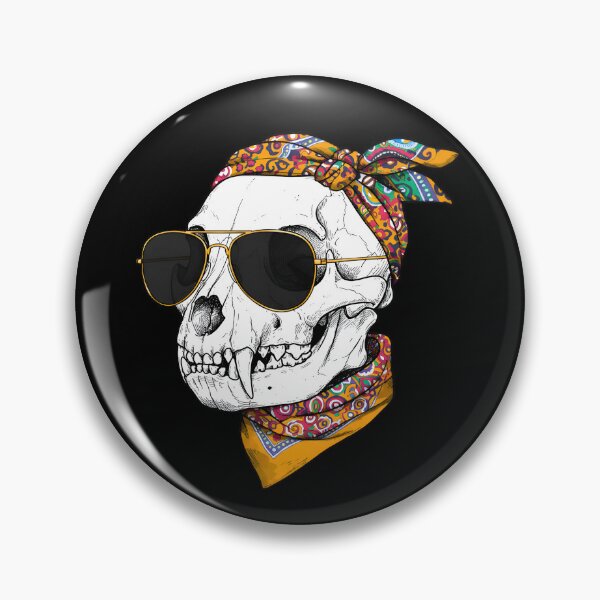 Item preview, Dog Skull, Bandana, Sunglasses – Retro Style designed and sold by TheSkullRoom.