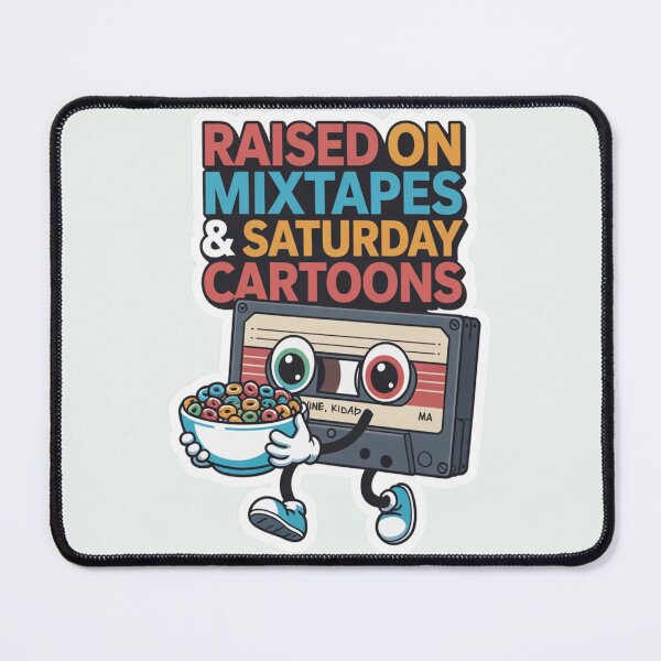 Item preview, Raised on Mixtapes & Saturday Cartoons – Gen X Retro designed and sold by GENX-AUTISM-DAD.