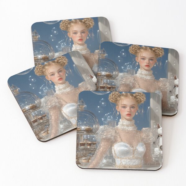 Item preview, Futuristic Girl in a Cat Café designed and sold by yinyuecreation.