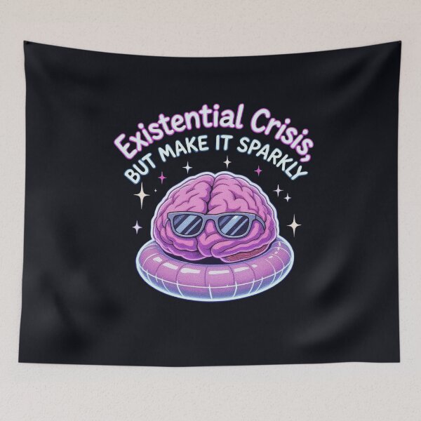 Item preview, funny mental health Existential Crisis, But Make It Sparkly designed and sold by Uglyandcute.