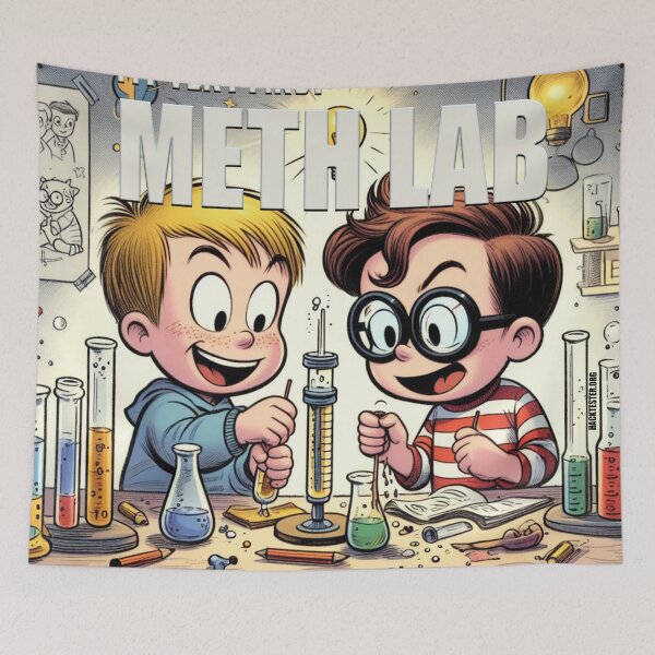 Item preview, My Very First Meth Lab – Retro Parody Chemistry Design designed and sold by DiamondSkyShirt.