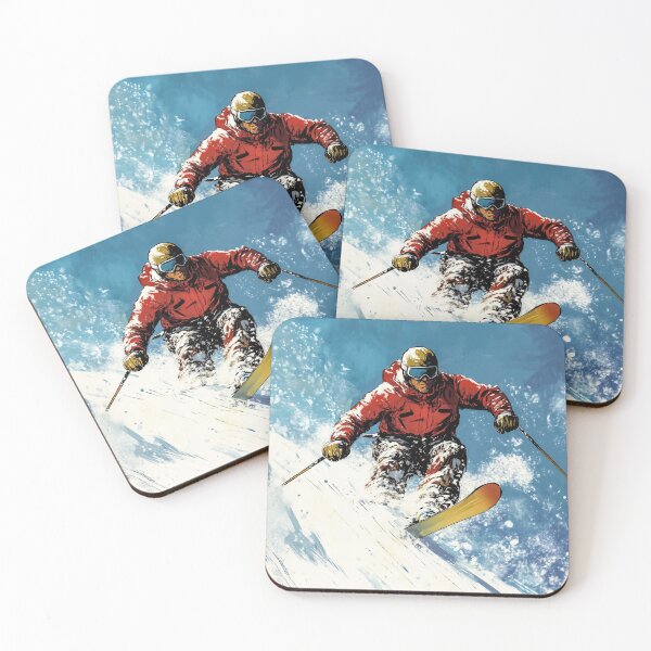 Item preview, man skiing at high speed designed and sold by javierparra.