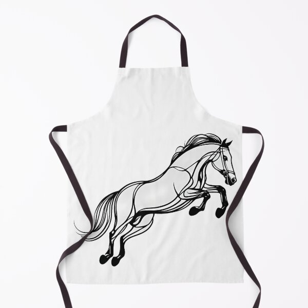 Item preview, Horse Jump Black And White Doodle designed and sold by KateLeap.