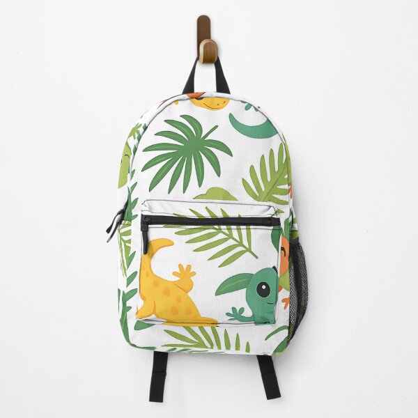 Item preview, Colorful Geckos with Tropical Leaves designed and sold by FunnySignalStudio.