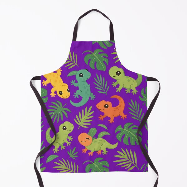 Item preview, Colorful Geckos with Tropical Leaves designed and sold by FunnySignalStudio.
